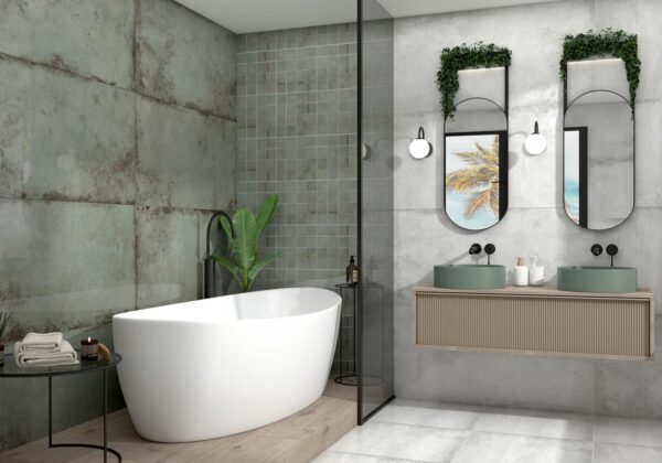Alloy Grey Metal Effect Wall & Floor Tile - tile available at Newlook Tiles Dublin