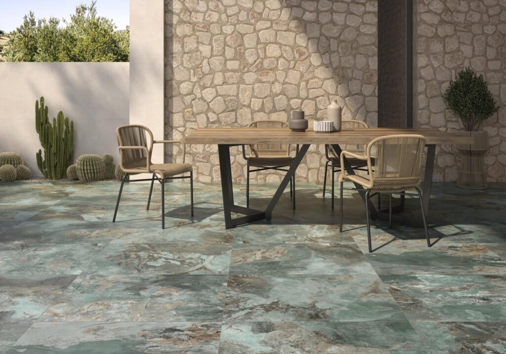 Ancaster Sand Stone Effect Tile - tile detail view, Newlook Dublin
