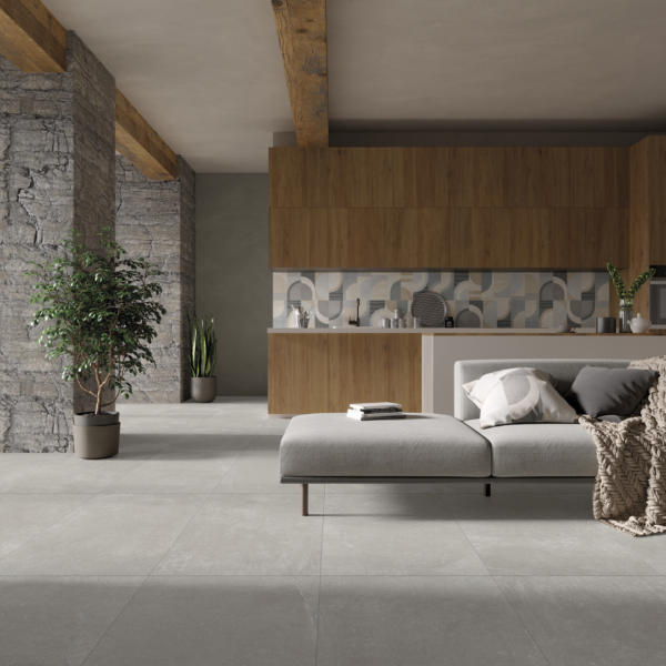 Base Fog Concrete Effect Wall & Floor Tile - tile available at Newlook Tiles Dublin