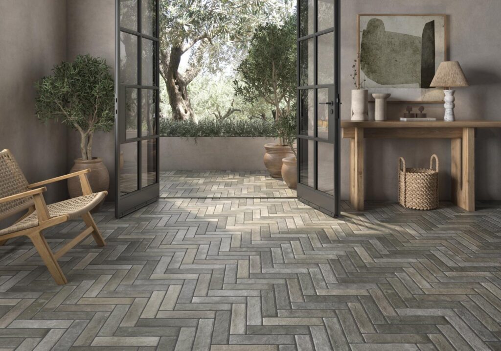Brickwall White Metro Wall & Floor Tile - tile detail view, Newlook Dublin