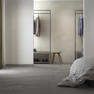 Burlington White Concrete Effect Wall & Floor Tile - tile detail view, Newlook Dublin