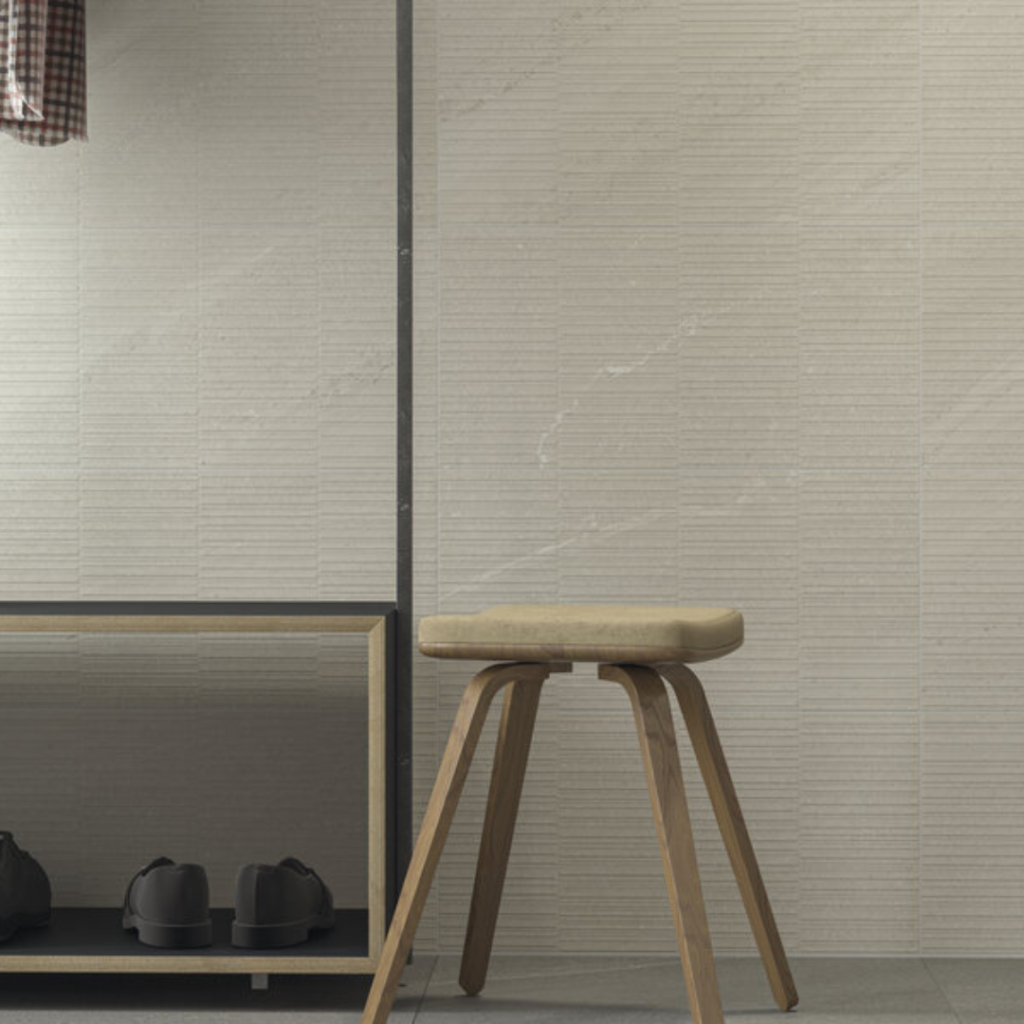 Burlington White Concrete Effect Wall & Floor Tile - tile detail view, Newlook Dublin