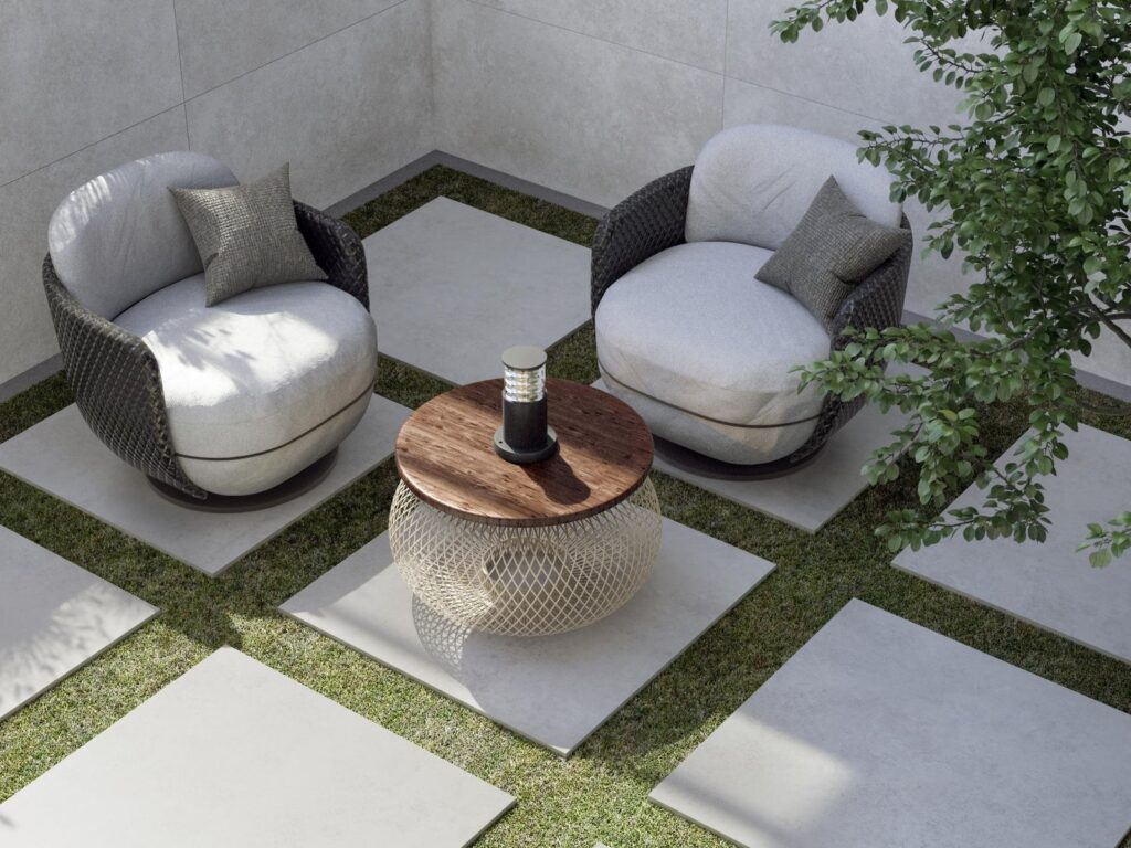 Camden Nacar Concrete Effect Tile - tile detail view, Newlook Dublin