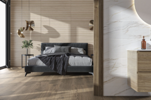 Chelsea Canvas Wood Effect Floor Tile - tile detail view, Newlook Dublin