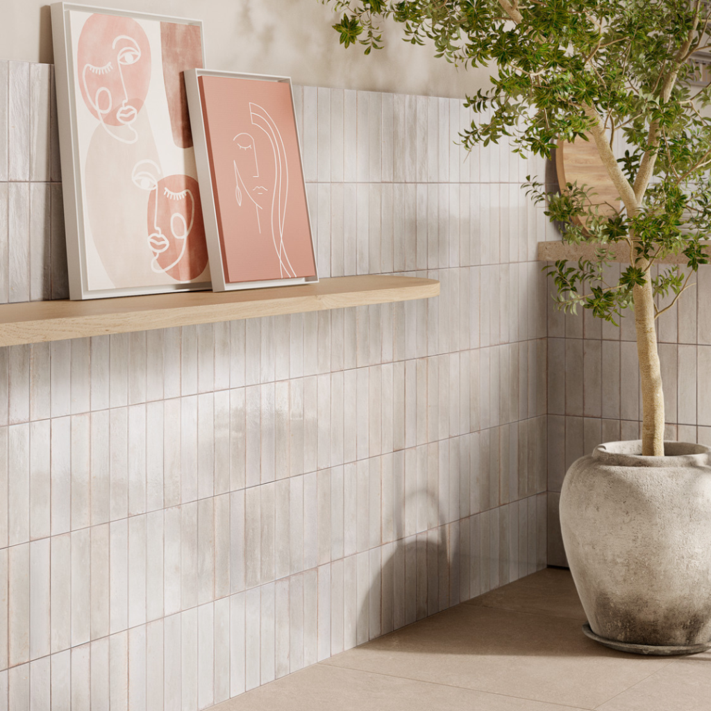Colour Splash Sand Metro Wall Tile - tile detail view, Newlook Dublin