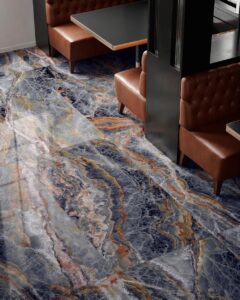 Cosmos Indigo Marble Marble Effect Wall & Floor Tile - tile detail view, Newlook Dublin
