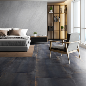 Elements White Metal Effect Wall & Floor Tile - tile detail view, Newlook Dublin