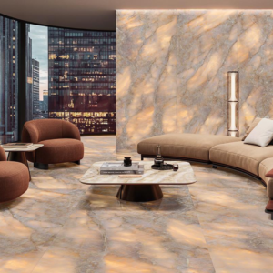 Elysia Opal Mist Marble Effect Wall & Floor Tile - tile detail view, Newlook Dublin