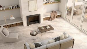 Essen Sand Concrete Effect Wall Tile - tile detail view, Newlook Dublin