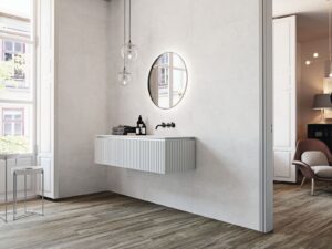 Evolve Dover Cliff Concrete Effect Wall & Floor Tile - tile detail view, Newlook Dublin