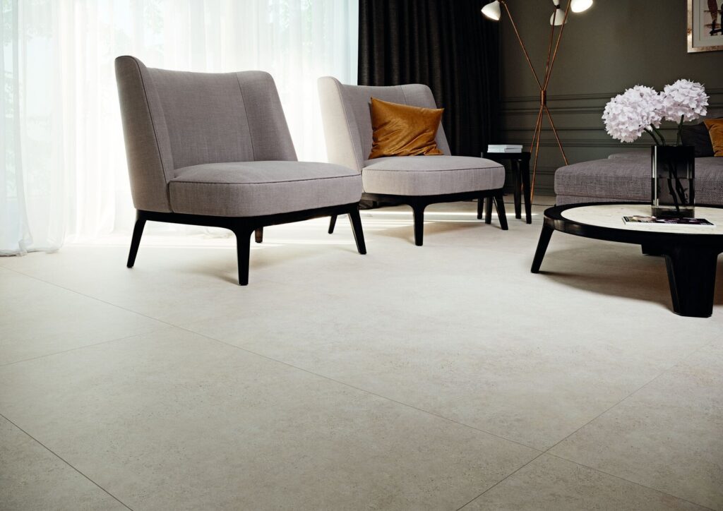 Evolve Dover Cliff Concrete Effect Wall & Floor Tile - tile detail view, Newlook Dublin