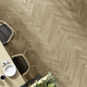 Grove Caramel Latte Wood Effect Floor Tile - tile detail view, Newlook Dublin