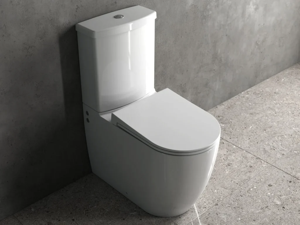 Siena 64cm Rimless Fully Shrouded Toilet Complete Set