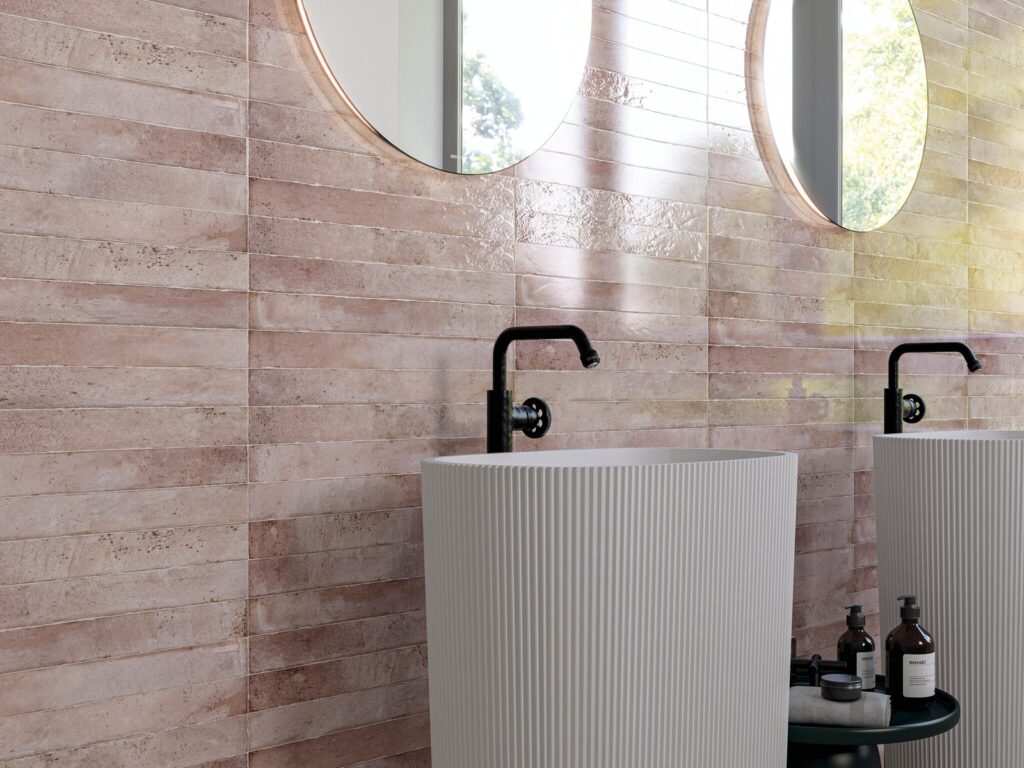 Lumiere White Metro Wall & Floor Tile - tile detail view, Newlook Dublin