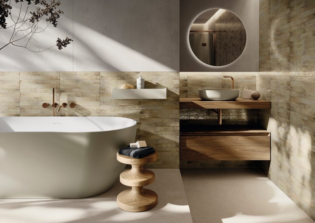 Lumiere White Metro Wall & Floor Tile - tile detail view, Newlook Dublin
