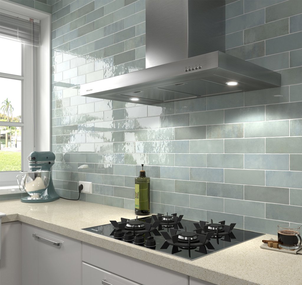 Lustre Ivory Metro Wall Tile - tile detail view, Newlook Dublin
