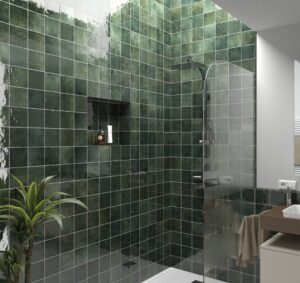 Lustre Ivory Metro Wall Tile - tile detail view, Newlook Dublin