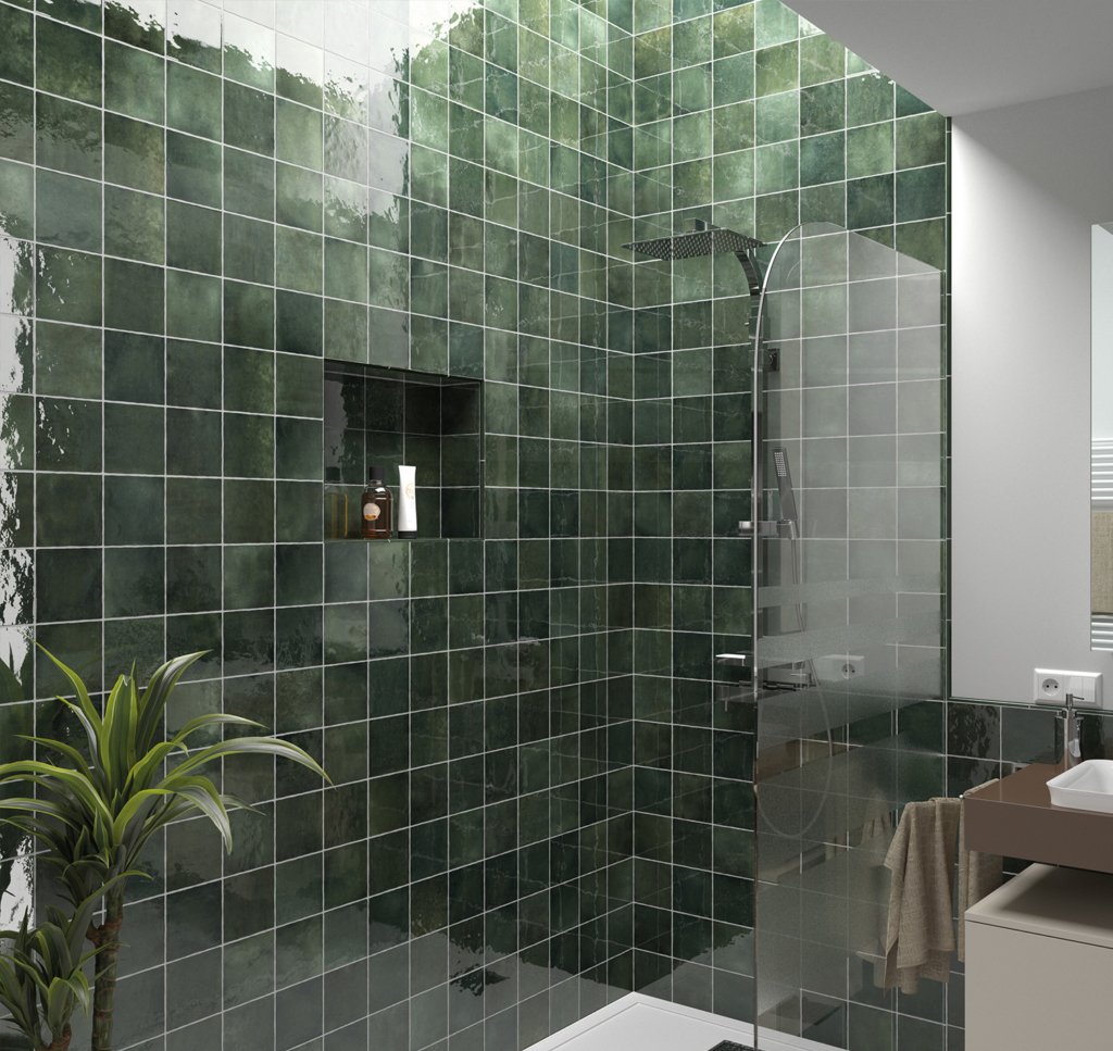 Lustre Ivory Metro Wall Tile - tile detail view, Newlook Dublin