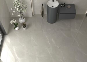 Marbelle White Marble Effect Wall & Floor Tile - tile detail view, Newlook Dublin