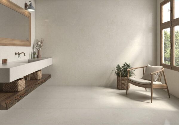 Oceanstone White Stone Effect Wall & Floor Tile - tile available at Newlook Tiles Dublin