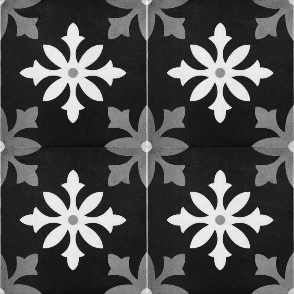 Art Degas Negro White Terrazzo Wall & Floor Tile - tile detail view, Newlook Dublin