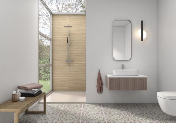 Art Corot White Decorative Wall & Floor Tile - tile available at Newlook Tiles Dublin
