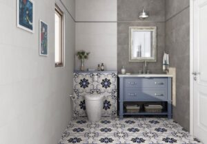 Art Monet White Terrazzo Wall & Floor Tile - tile detail view, Newlook Dublin
