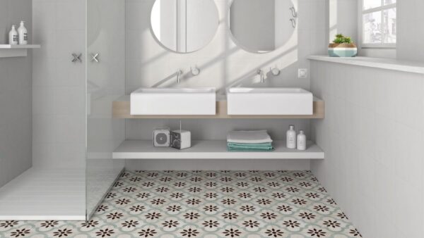 Art Seurat White Decorative Wall & Floor Tile - tile available at Newlook Tiles Dublin