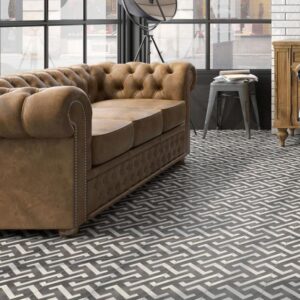 Art Signac White Decorative Wall & Floor Tile - tile detail view, Newlook Dublin