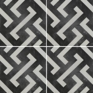 Art Signac White Decorative Wall & Floor Tile - tile detail view, Newlook Dublin