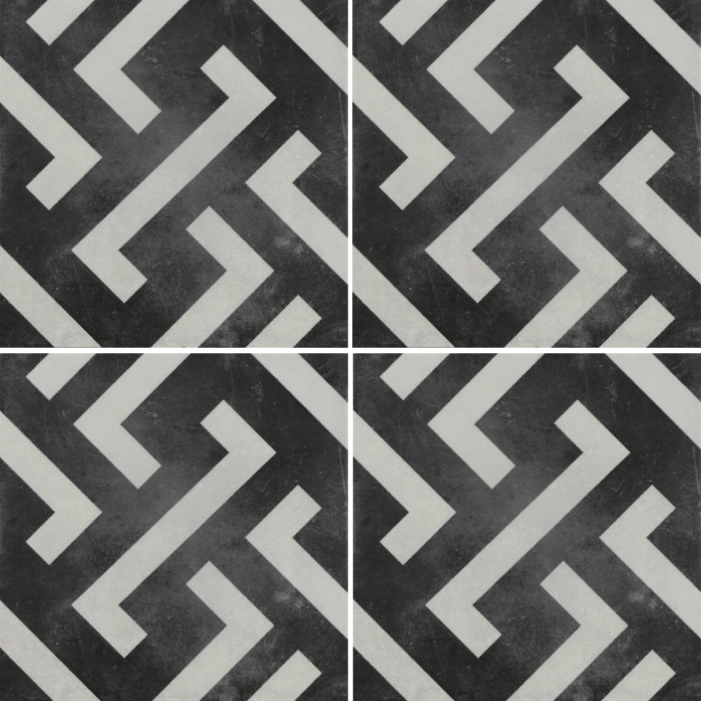 Art Signac White Decorative Wall & Floor Tile - tile detail view, Newlook Dublin