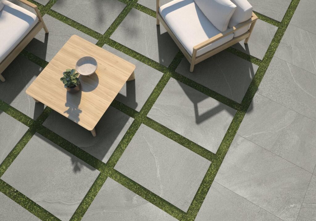 Pelhamstone White Stone Effect Tile - tile detail view, Newlook Dublin