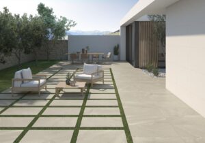 Pelhamstone White Stone Effect Tile - tile detail view, Newlook Dublin