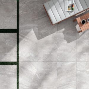 Santiago White Marble Effect Tile - tile detail view, Newlook Dublin
