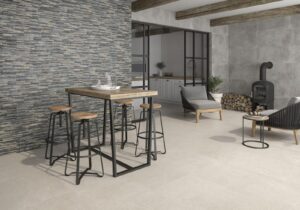 Solway Grey Concrete Effect Tile - tile detail view, Newlook Dublin