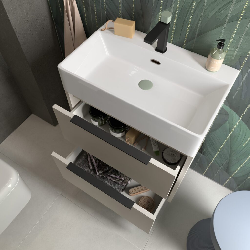 Bambi 600mm Wall Hung Vanity Unit