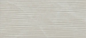 Sandy beige gloss wall tile with rippling wave relief texture, wide view