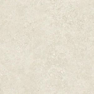 Square matt porcelain floor tile in pale linen stone effect