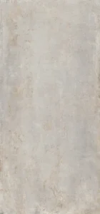 Light grey porcelain tile with faint golden flecks and soft concrete-effect surface