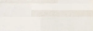 Ivory rectangular wall tile with subtle tonal block linear pattern