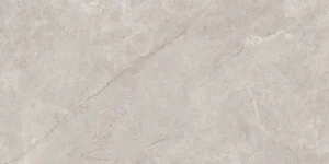 Large format pearl grey stone-effect porcelain tile with subtle veining