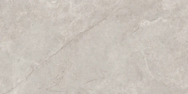 Large format pearl grey stone-effect porcelain tile with subtle veining