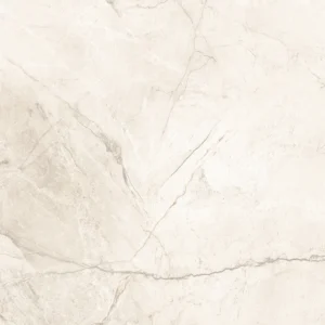 Ivory matt porcelain tile with bold grey veining in a fan-like pattern