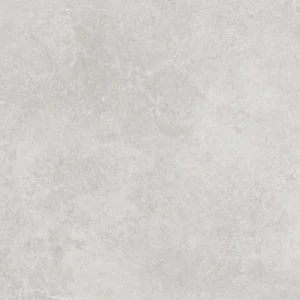Square light grey matt porcelain tile with soft concrete-look texture