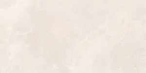 Pale ivory porcelain tile with soft cloud-like stone effect and matte surface