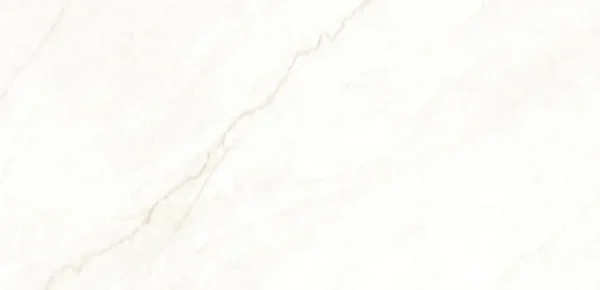 Large format white polished porcelain tile with subtle diagonal veining