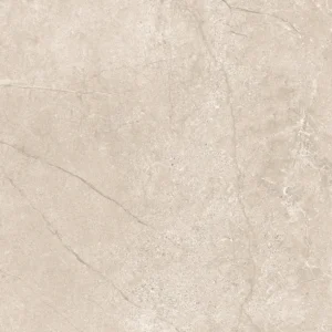 Sandy beige matt porcelain tile with subtle grey veins and fine stone-like texture