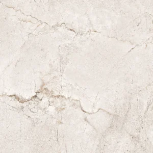 Beige stone-effect porcelain tile with bold fractured veining and golden undertones