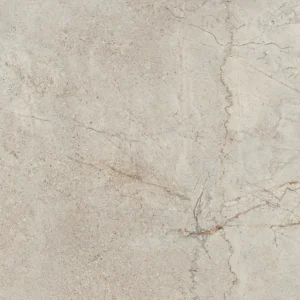 Warm beige porcelain tile with scattered russet veining across a textured surface