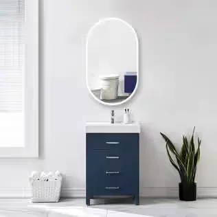 Sorrento Slimline LED Mirror Mirrors - bathroom mirror detail view, Newlook Dublin